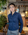 Navy Pleated Shirt