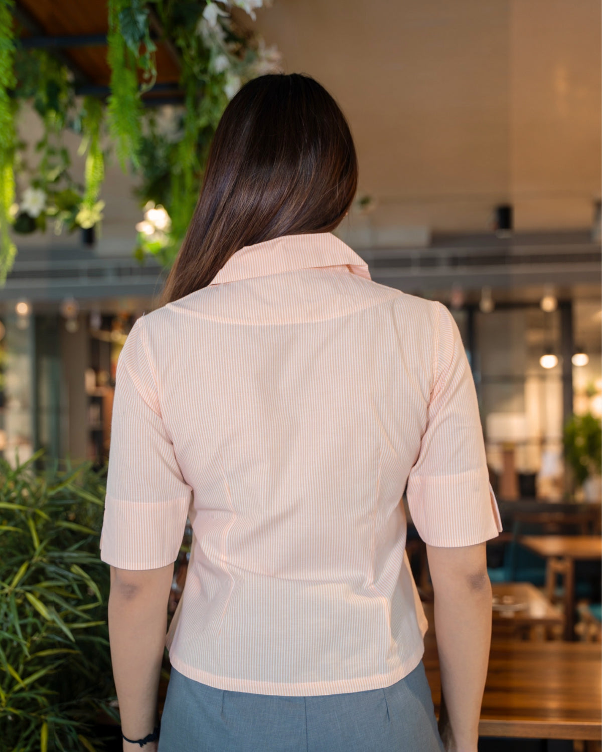 Peach Wrap Top