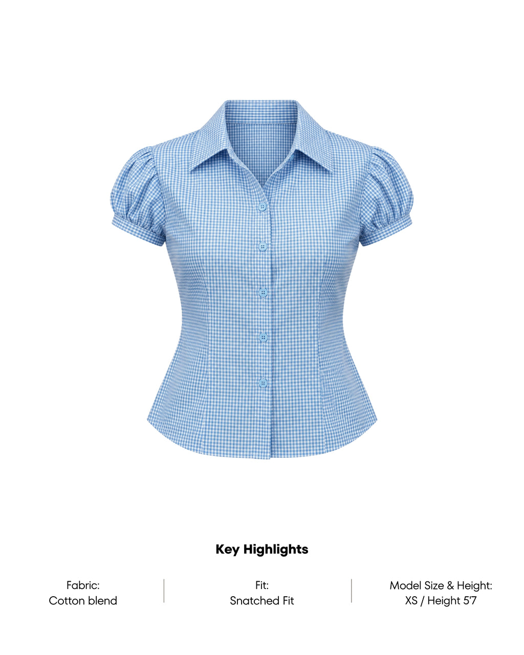 Blue Gingham Top