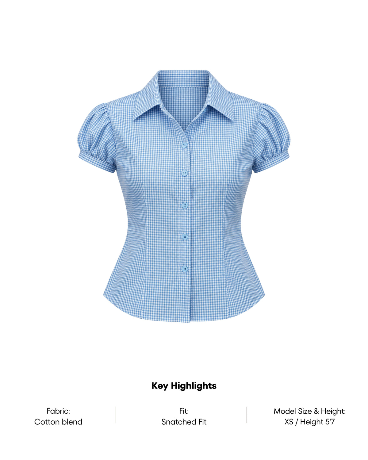 Blue Gingham Top