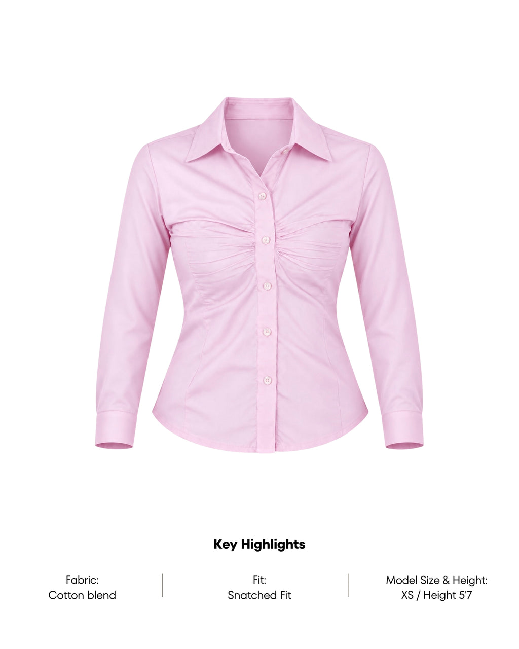 Pink Pleated Shirt