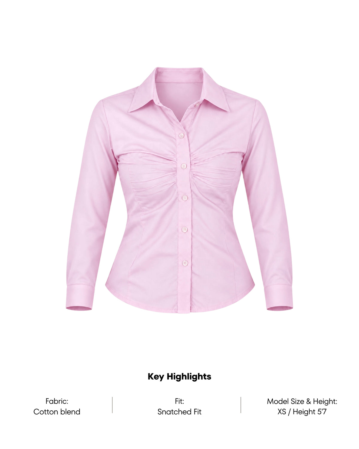 Pink Pleated Shirt