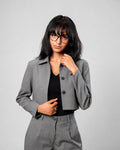 Charcoal Crop Blazer