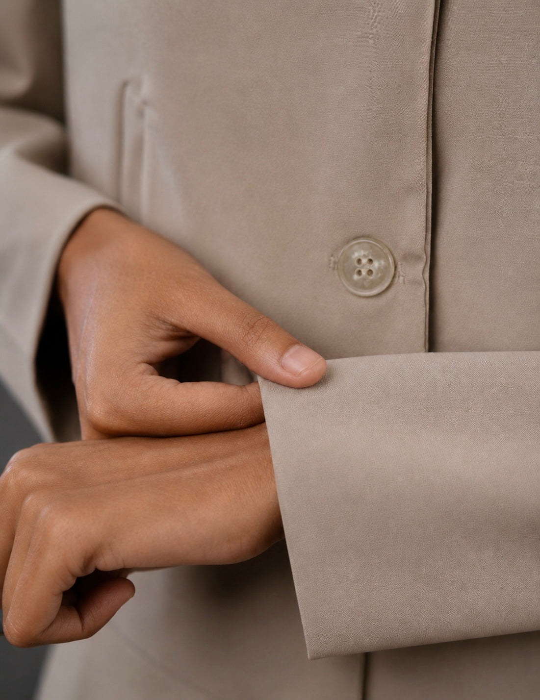 Beige Crop Blazer