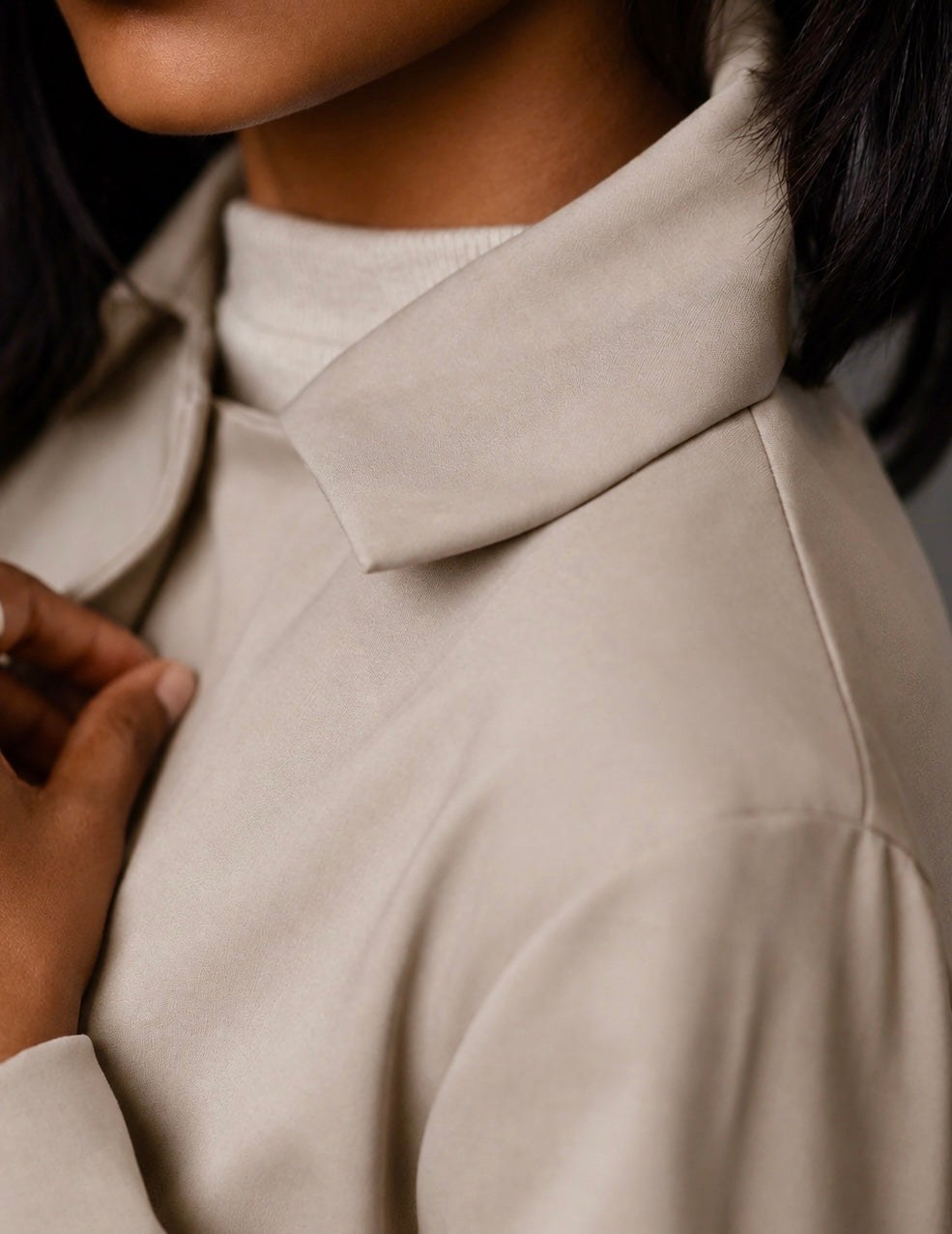 Beige Crop Blazer