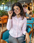 Pink Pleated Shirt