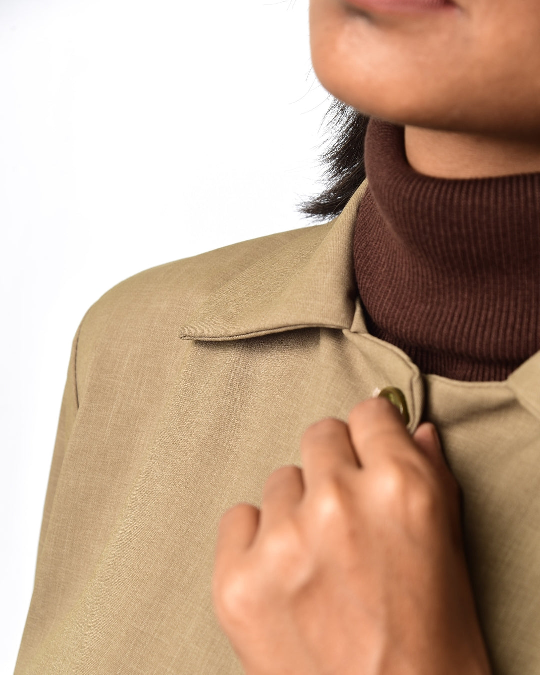 Brown Crop Blazer