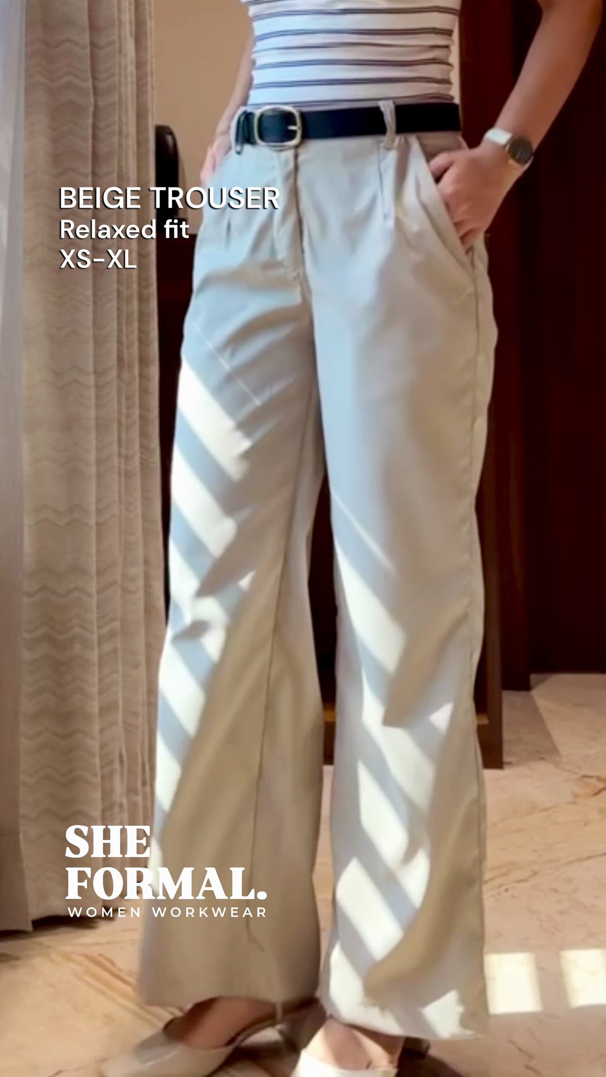 Beige Trouser